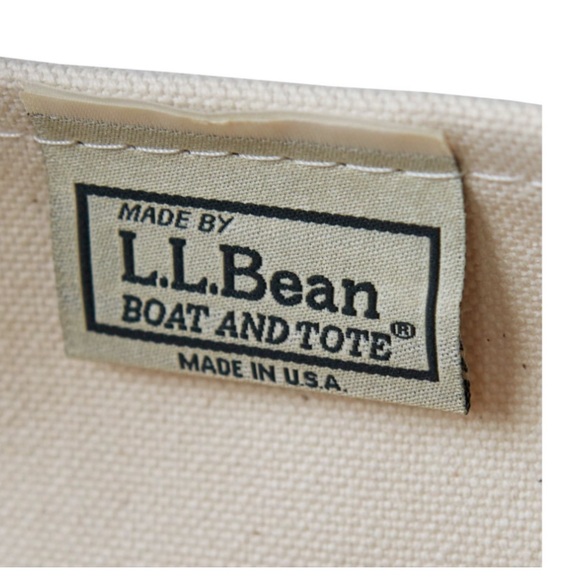 LLBean Boat & Tote Canvas Open Top Tote Bag - Red and Natural - Picture 2 of 2